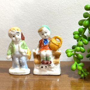Dutch Boy and Girl Porcelain Figurines Knick Knacks Made in Japan Vintage 2.75"
